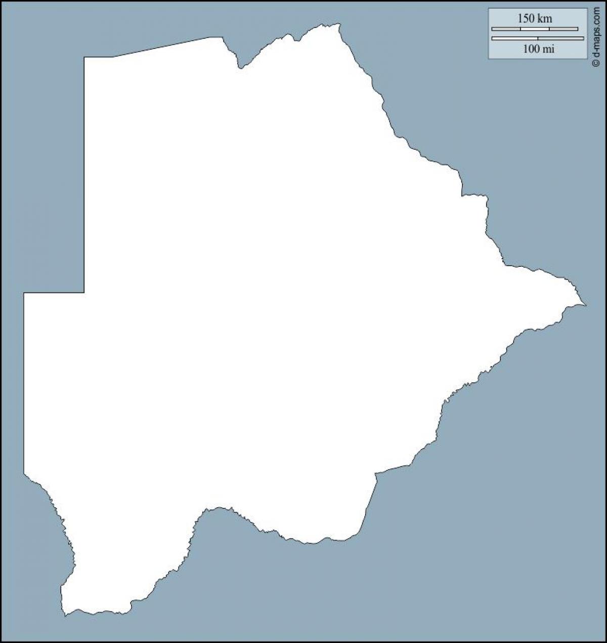 karte Botsvāna kartes kontūra