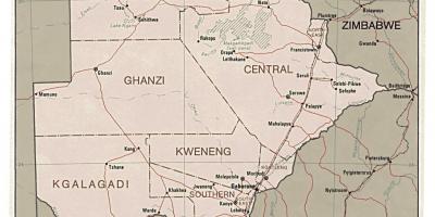 Detalizētu karti no Botsvānas